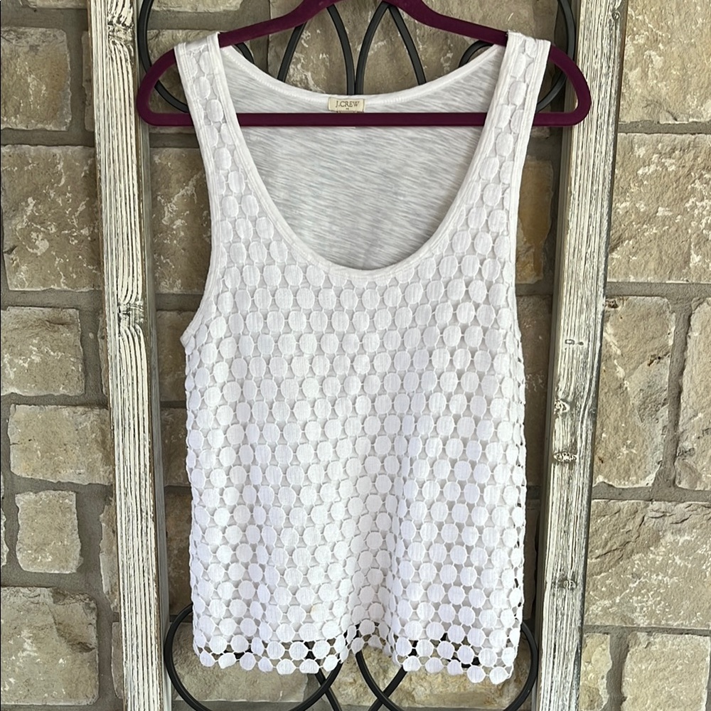 J. Crew White Sleeveless Women's Top